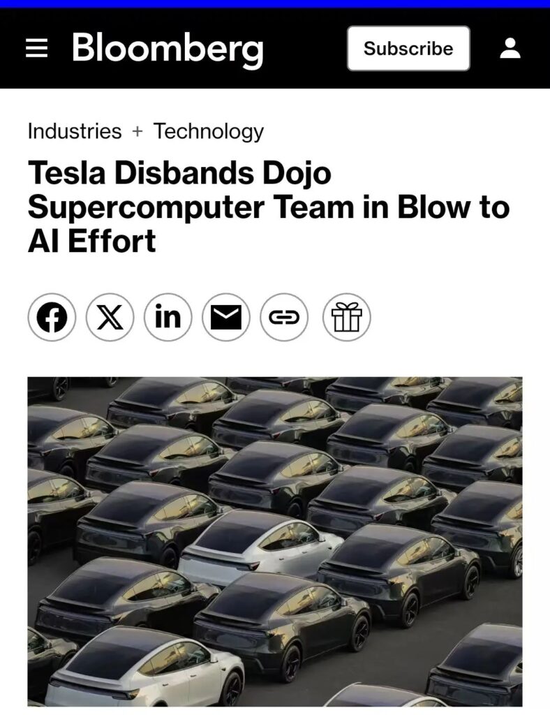 突发：特斯拉解散超算团队，自研芯片遭重创