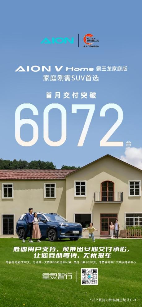 超期补贴！埃安霸王龙家庭版热销加推“安心交付”政策