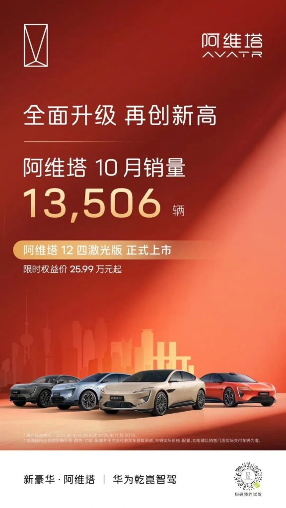 新势力10月销量放榜！零跑破7万，“小小蔚”携手破4万