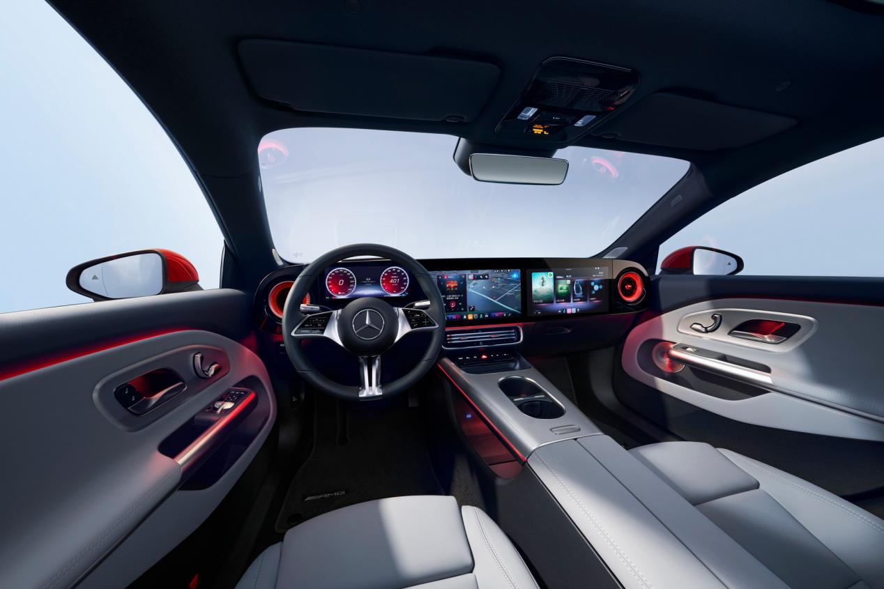 11.全新奔驰纯电CLA是史上最智能的梅赛德斯-奔驰，其搭载AI赋能的智能座舱，以字节跳动豆包大模型和思必驰语音交互赋能，标配的奔驰虚拟助手交互高效、知识渊博，甚至能够读懂不同情绪，好用又贴心